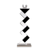 Black Crystal Geometric Tabletop Pillar Candle Holders - Homeroots