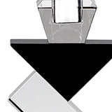 Black Crystal Geometric Tabletop Pillar Candle Holders - Homeroots - Flyclothing LLC