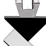 Black Crystal Geometric Tabletop Pillar Candle Holders - Homeroots