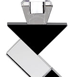 Black Crystal Geometric Tabletop Pillar Candle Holders - Homeroots - Flyclothing LLC