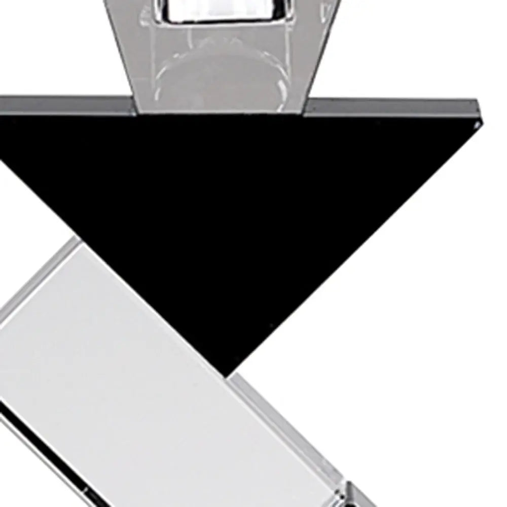 Black Crystal Geometric Tabletop Pillar Candle Holders - Homeroots - Flyclothing LLC