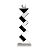Black Crystal Geometric Tabletop Pillar Candle Holders - Homeroots - Flyclothing LLC
