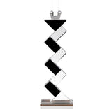 Black Crystal Geometric Tabletop Pillar Candle Holders - Homeroots