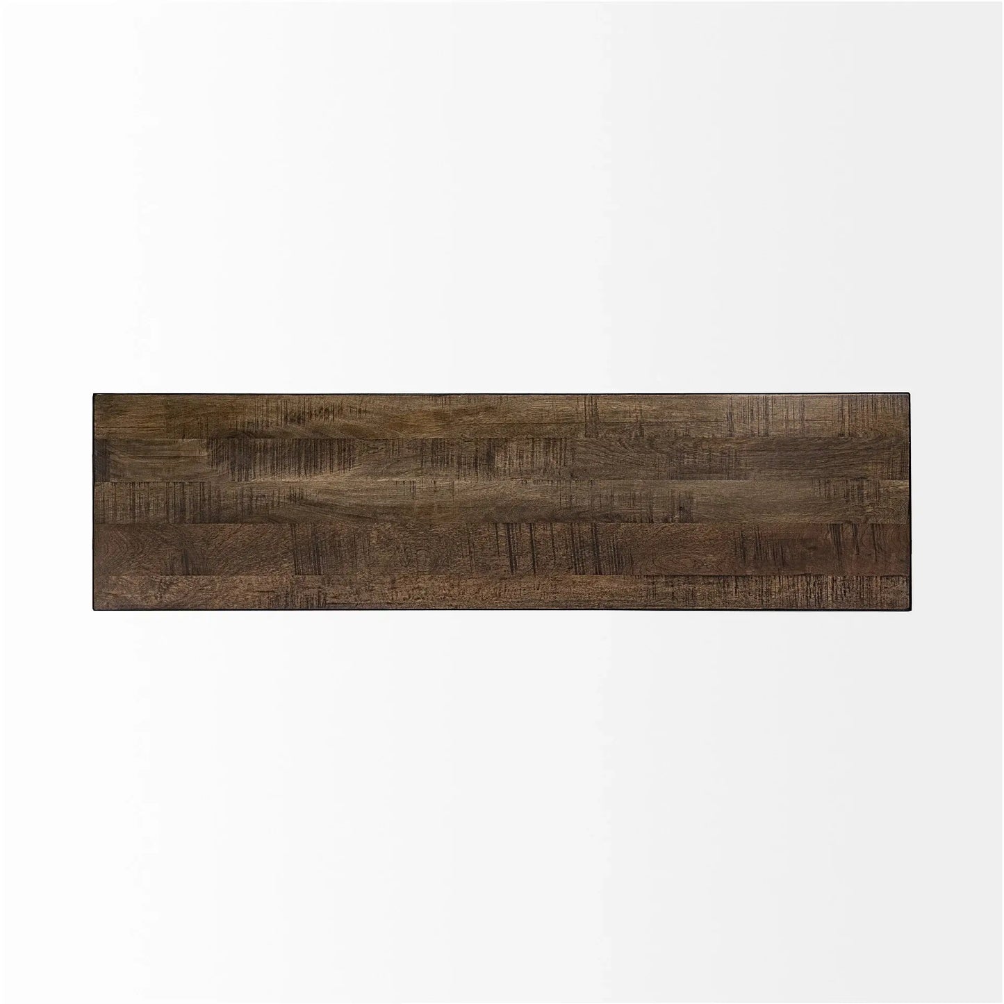 Rectangular Mango Woodmedium Brown Top And Black Iron Base Accent Bench - Homeroots - Flyclothing LLC