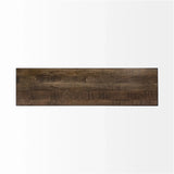 Rectangular Mango Woodmedium Brown Top And Black Iron Base Accent Bench - Homeroots - Flyclothing LLC