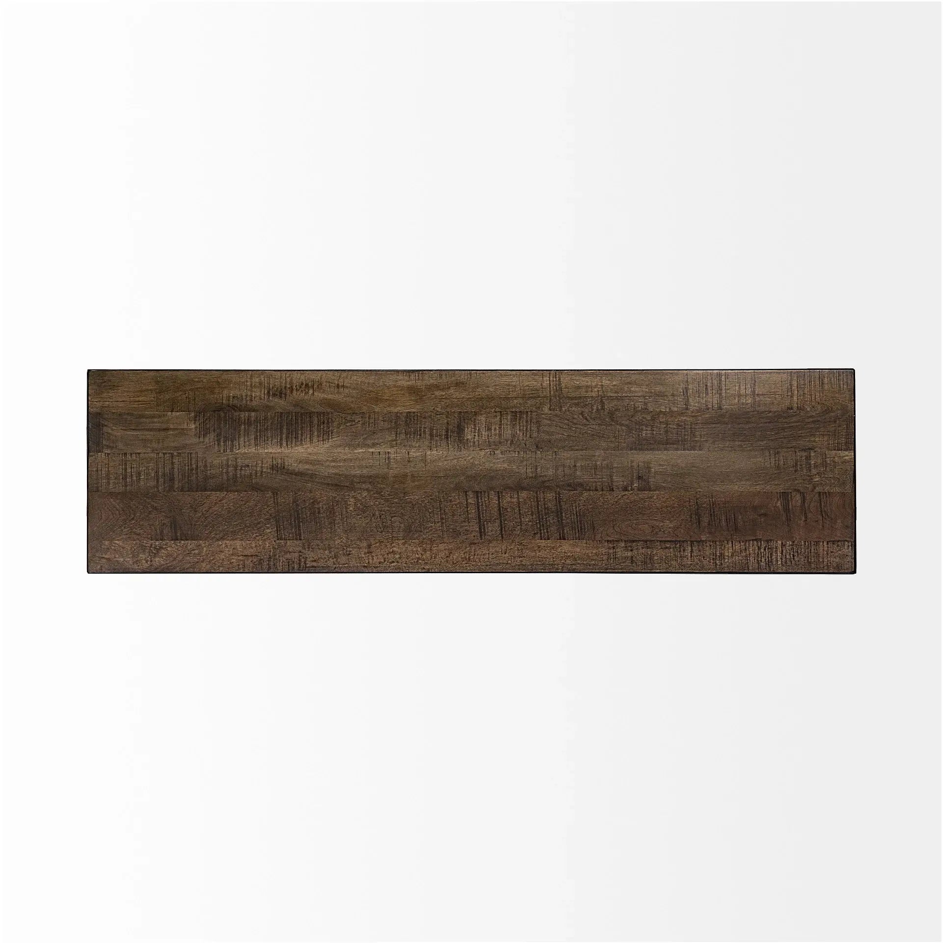 Rectangular Mango Woodmedium Brown Top And Black Iron Base Accent Bench - Homeroots - Flyclothing LLC