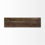 Rectangular Mango Woodmedium Brown Top And Black Iron Base Accent Bench - Homeroots - Flyclothing LLC