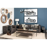 Rectangular Mango Woodmedium Brown Top And Black Iron Base Accent Bench - Homeroots - Flyclothing LLC