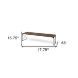 Rectangular Mango Woodmedium Brown Top And Black Iron Base Accent Bench - Homeroots - Flyclothing LLC