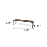 Rectangular Mango Woodmedium Brown Top And Black Iron Base Accent Bench - Homeroots - Flyclothing LLC