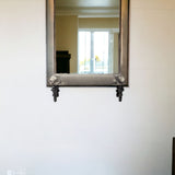 55" Gray and Black Upholstered Cotton Blend Floral Distressed Bench - Homeroots - Flyclothing LLC