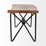 16" Brown and Black Dining Bench - Homeroots - Flyclothing LLC