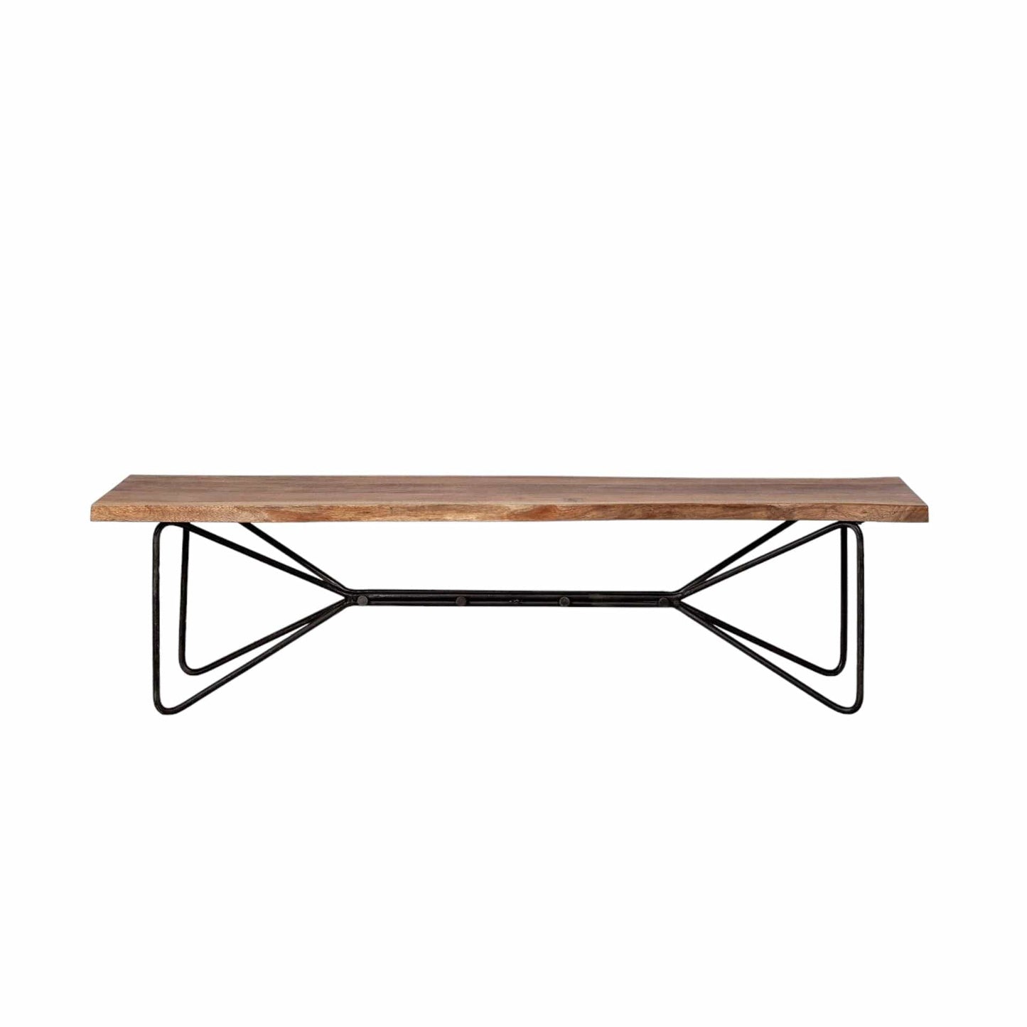 16" Brown and Black Dining Bench - Homeroots - Flyclothing LLC
