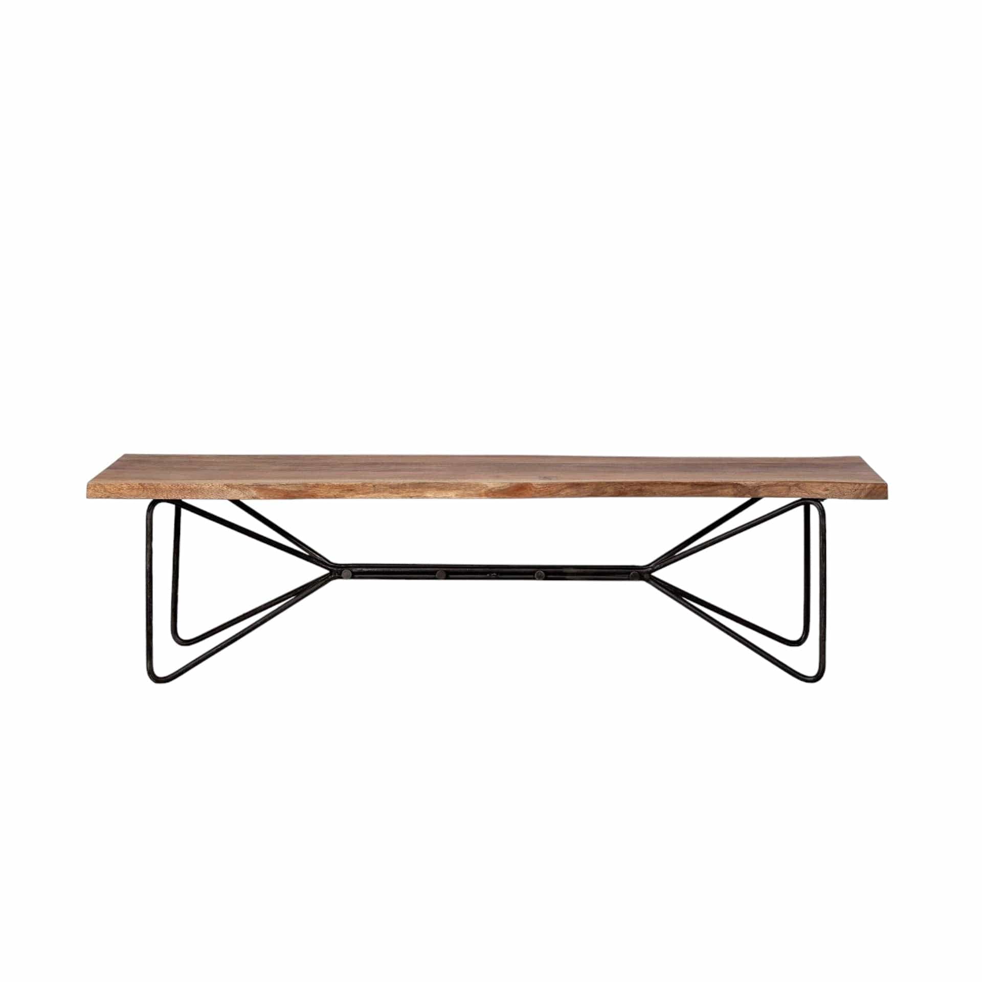 16" Brown and Black Dining Bench - Homeroots - Flyclothing LLC