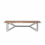 16" Brown and Black Dining Bench - Homeroots