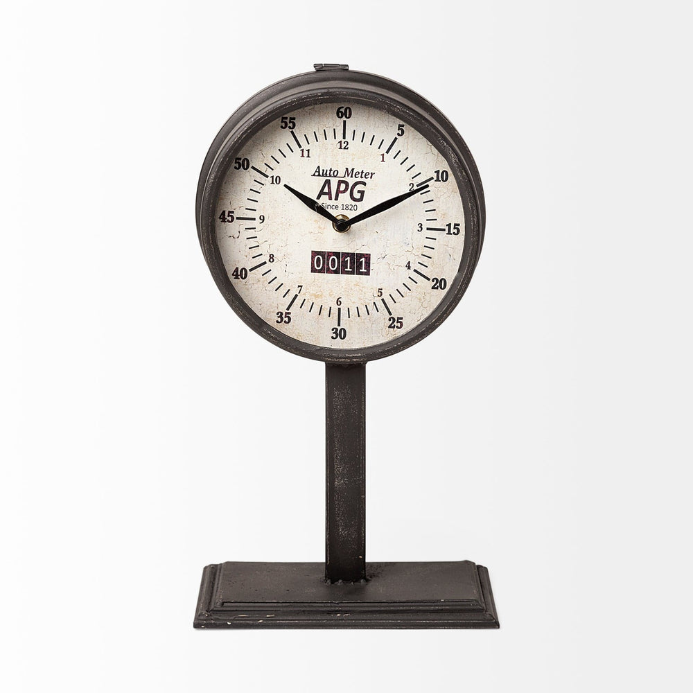 Rectangular Table Clock With Automobile Speedometer Style - Homeroots
