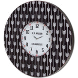 4" Circle Black And White Wood Analog Wall Clock - Homeroots