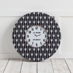 4" Circle Black And White Wood Analog Wall Clock - Homeroots