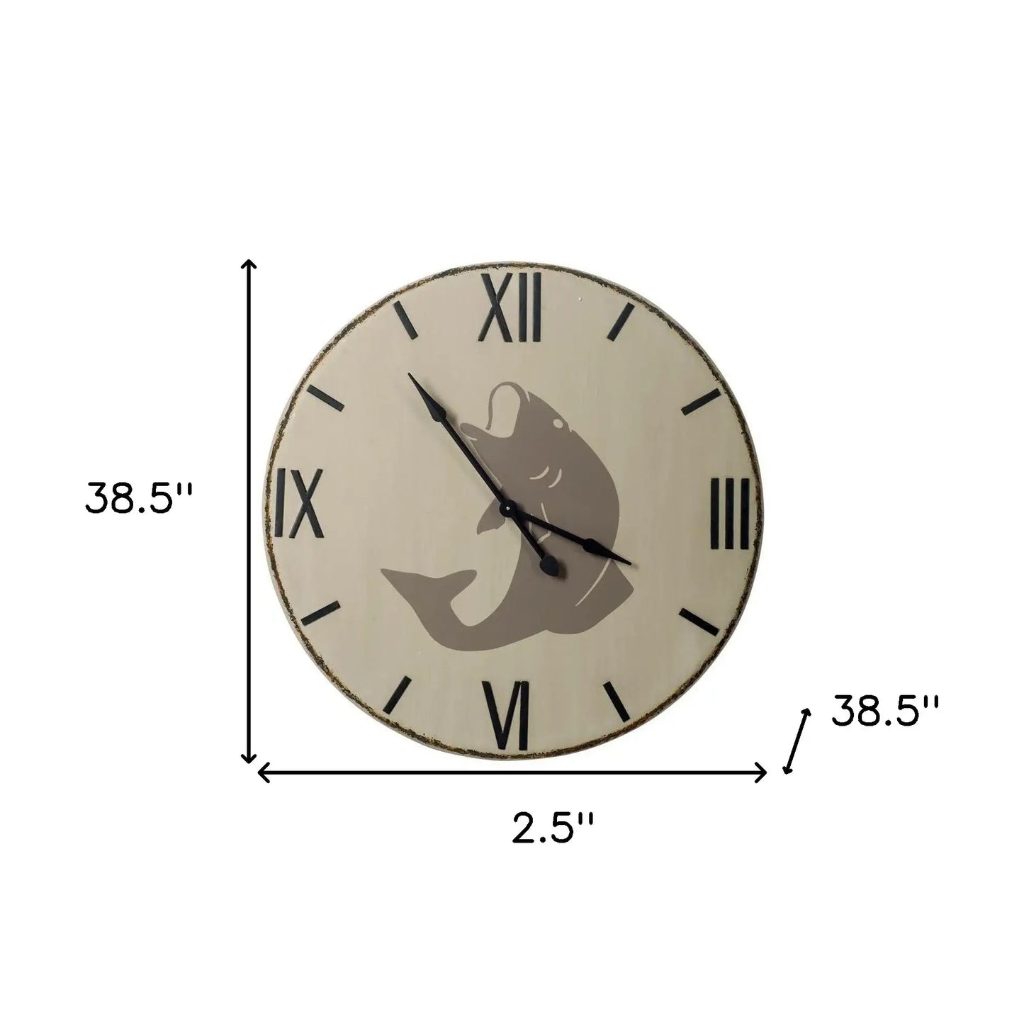 3" Circle Black Wood Analog Wall Clock - Homeroots - Flyclothing LLC