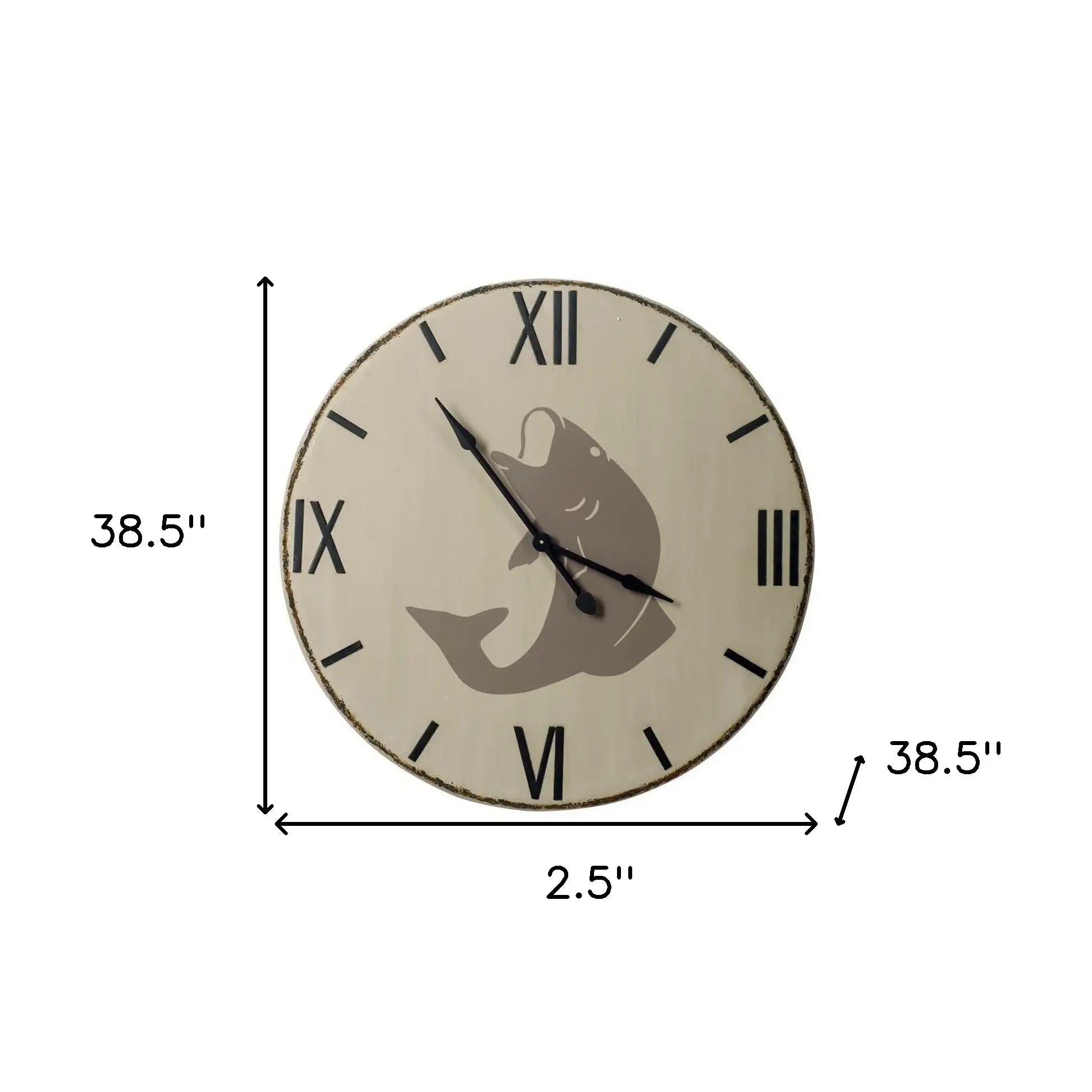 3" Circle Black Wood Analog Wall Clock - Homeroots - Flyclothing LLC