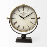 12" Round Gold Metal Wall Clock - Homeroots