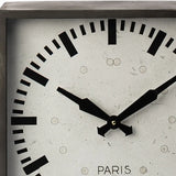 Square Gray Metal Desk Table Clock With Simple White And Black Face - Homeroots - Flyclothing LLC