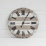 3" Circle Gray And White Wood Analog Wall Clock - Homeroots - Flyclothing LLC