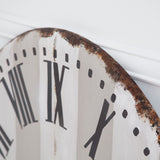 3" Circle Gray And White Wood Analog Wall Clock - Homeroots - Flyclothing LLC