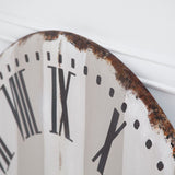 3" Circle Gray And White Wood Analog Wall Clock - Homeroots