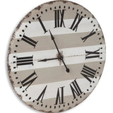 3" Circle Gray And White Wood Analog Wall Clock - Homeroots - Flyclothing LLC