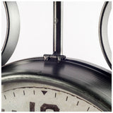 5" Circle Black Glass Analog Wall Clock - Homeroots