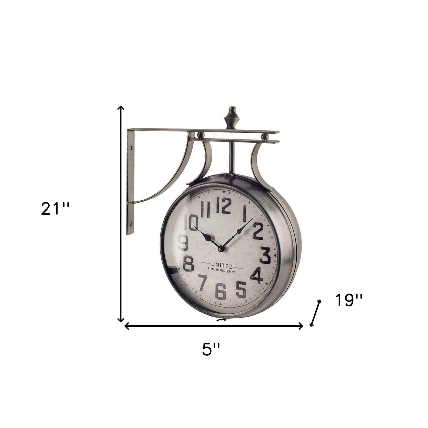 5" Circle Black Glass Analog Wall Clock - Homeroots - Flyclothing LLC