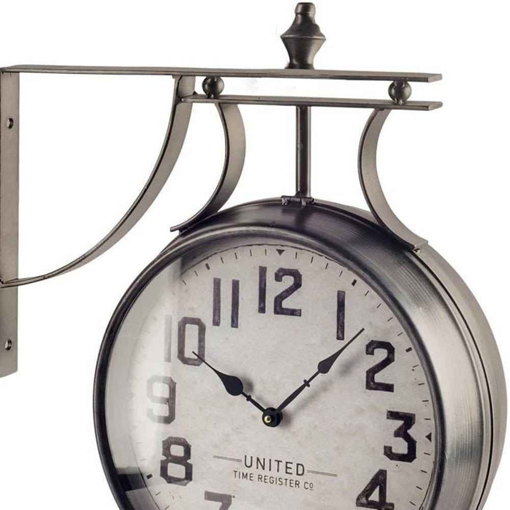 5" Circle Black Glass Analog Wall Clock - Homeroots - Flyclothing LLC