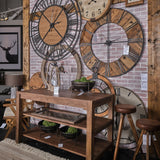 3" Circle Black Metal Skeleton Wall Clock - Homeroots - Flyclothing LLC
