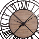 3" Circle Black Metal Skeleton Wall Clock - Homeroots