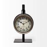 Metallic Brown Metal Hanging Desk Table Clock - Homeroots