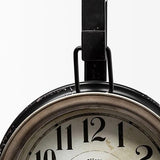 Metallic Brown Metal Hanging Desk Table Clock - Homeroots