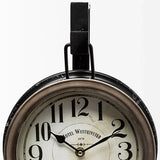 Metallic Brown Metal Hanging Desk Table Clock - Homeroots - Flyclothing LLC