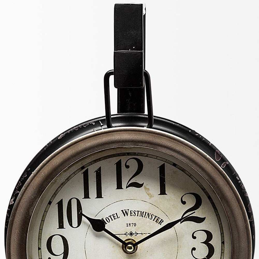 Metallic Brown Metal Hanging Desk Table Clock - Homeroots - Flyclothing LLC