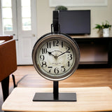 Metallic Brown Metal Hanging Desk Table Clock - Homeroots