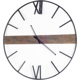 2" Circle Black Metal Skeleton Wall Clock - Homeroots - Flyclothing LLC