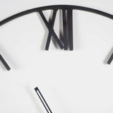 2" Circle Black Metal Skeleton Wall Clock - Homeroots