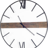2" Circle Black Metal Skeleton Wall Clock - Homeroots - Flyclothing LLC