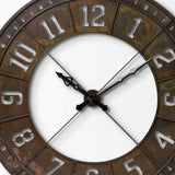 57" Round Industrial Brown Wall Clock - Homeroots - Flyclothing LLC