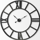 54" Round Xl Industrial Style Wall Clock With Open Face Desing - Homeroots