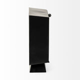 Black Metal Square Desk  Table Clock - Homeroots