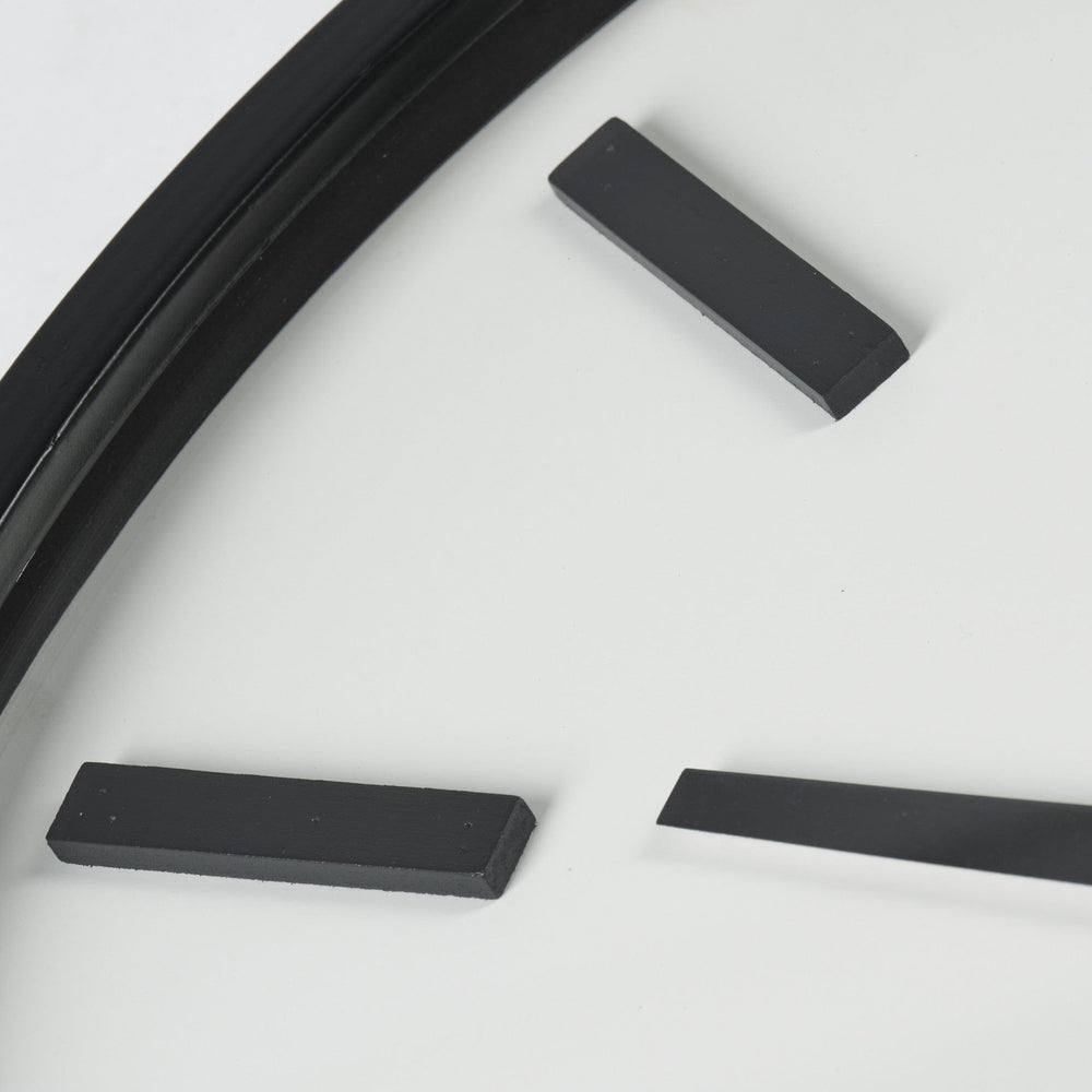 24" Round Large Modern Wall Clock With White Face And Non-Numarical Number - Homeroots - Flyclothing LLC