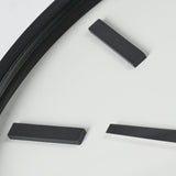 24" Round Large Modern Wall Clock With White Face And Non-Numarical Number - Homeroots