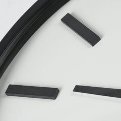 24" Round Large Modern Wall Clock With White Face And Non-Numarical Number - Homeroots