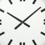 24" Round Large Modern Wall Clock With White Face And Non-Numarical Number - Homeroots